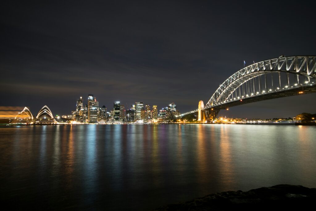 Sydney Skyline Night Time.